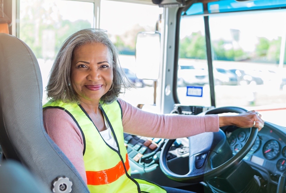 Female bus driver